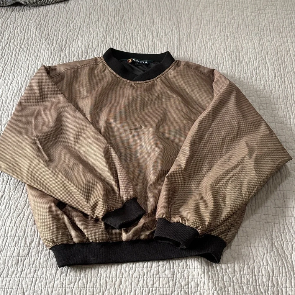 Brown Men's Golf Pullover Jacket